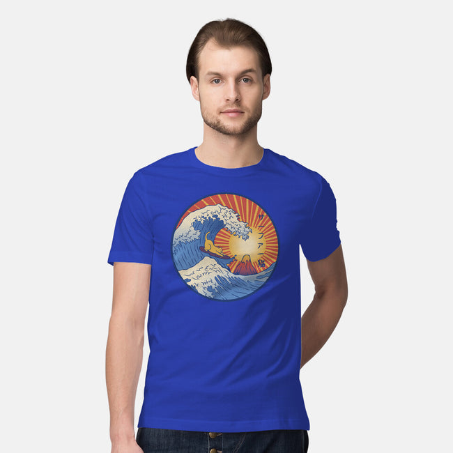 Kanagawa Wave Surfing Cat-Mens-Premium-Tee-tobefonseca
