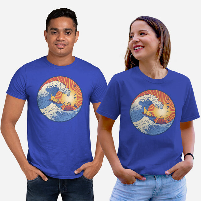 Kanagawa Wave Surfing Cat-Unisex-Basic-Tee-tobefonseca