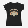 Alpacalypse Funny Alpaca-Womens-V-Neck-Tee-tobefonseca