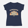 Alpacalypse Funny Alpaca-Womens-V-Neck-Tee-tobefonseca