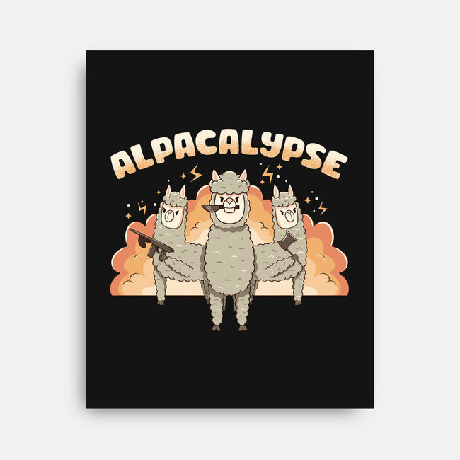 Alpacalypse Funny Alpaca-None-Stretched-Canvas-tobefonseca