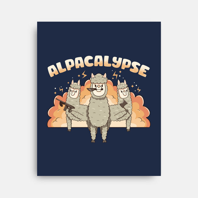 Alpacalypse Funny Alpaca-None-Stretched-Canvas-tobefonseca