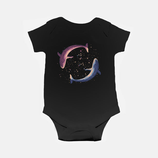 Stars Of Sea Whale Astronaut-Baby-Basic-Onesie-tobefonseca