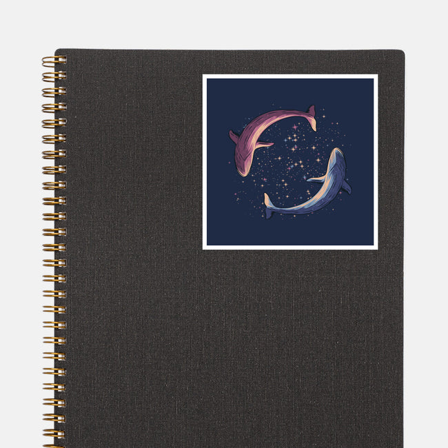 Stars Of Sea Whale Astronaut-None-Glossy-Sticker-tobefonseca