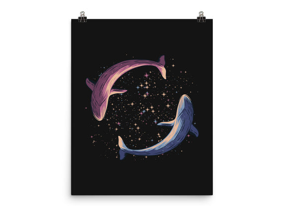 Stars Of Sea Whale Astronaut