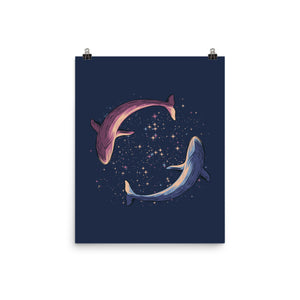 Stars Of Sea Whale Astronaut