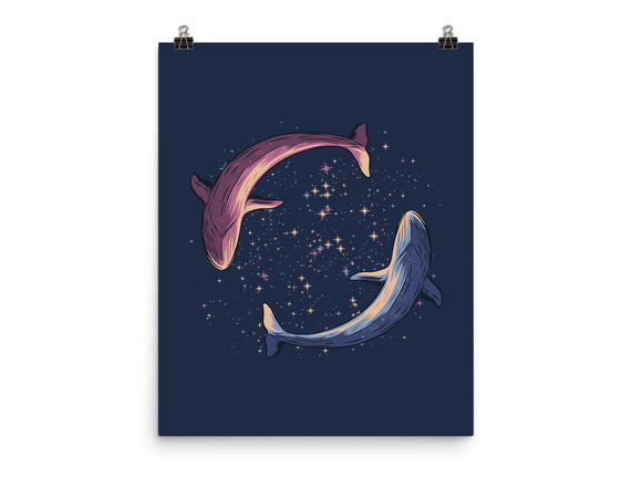 Stars Of Sea Whale Astronaut