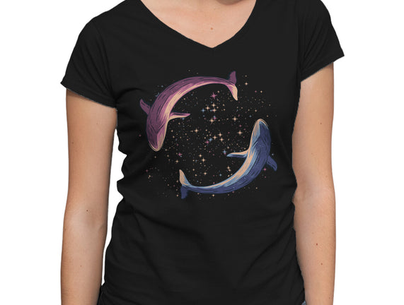 Stars Of Sea Whale Astronaut
