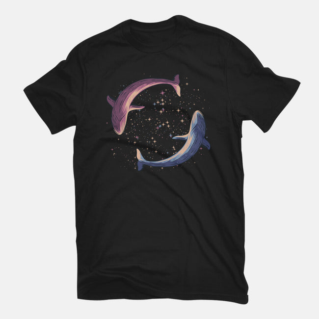 Stars Of Sea Whale Astronaut-Womens-Basic-Tee-tobefonseca