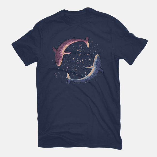 Stars Of Sea Whale Astronaut-Unisex-Basic-Tee-tobefonseca