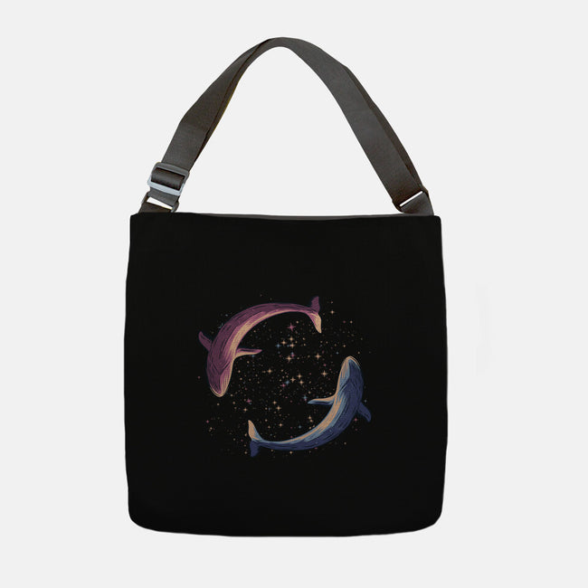 Stars Of Sea Whale Astronaut-None-Adjustable Tote-Bag-tobefonseca