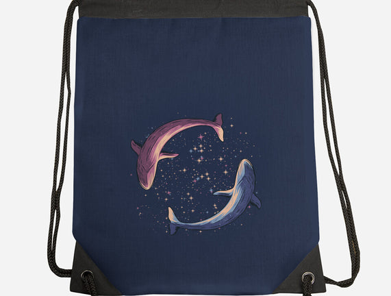 Stars Of Sea Whale Astronaut