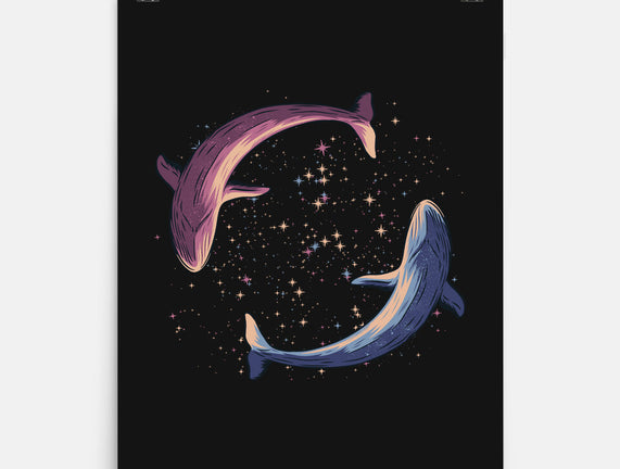 Stars Of Sea Whale Astronaut