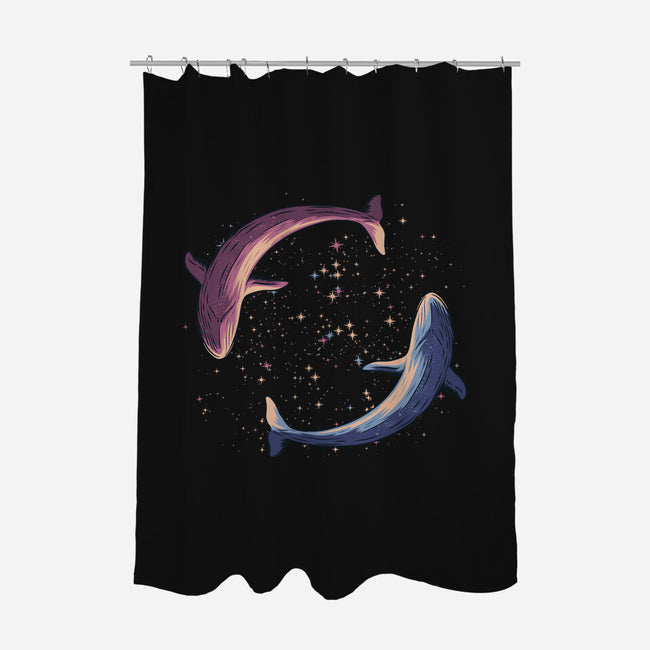 Stars Of Sea Whale Astronaut-None-Polyester-Shower Curtain-tobefonseca