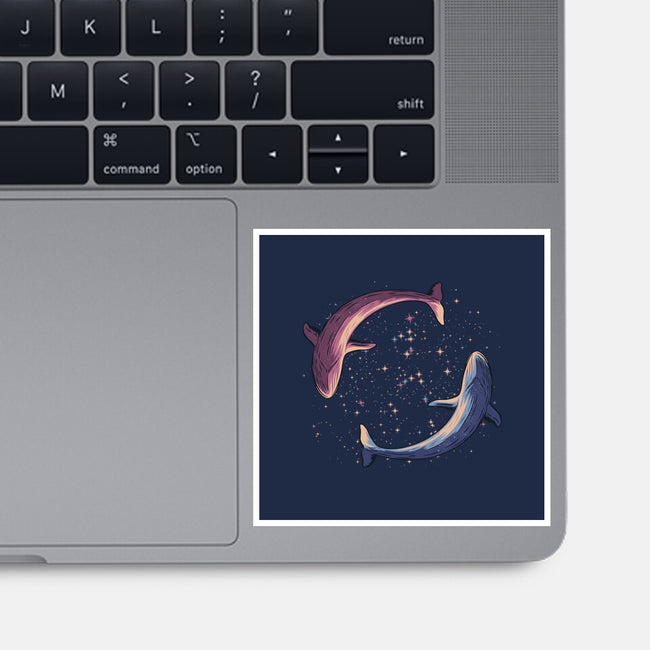 Stars Of Sea Whale Astronaut-None-Glossy-Sticker-tobefonseca