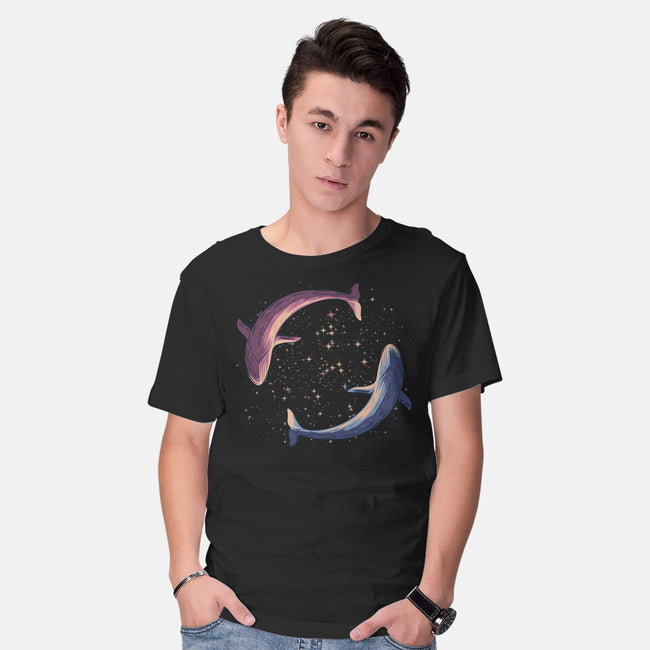 Stars Of Sea Whale Astronaut-Mens-Basic-Tee-tobefonseca