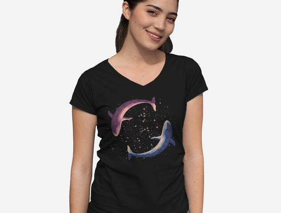 Stars Of Sea Whale Astronaut