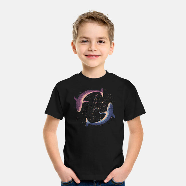 Stars Of Sea Whale Astronaut-Youth-Basic-Tee-tobefonseca