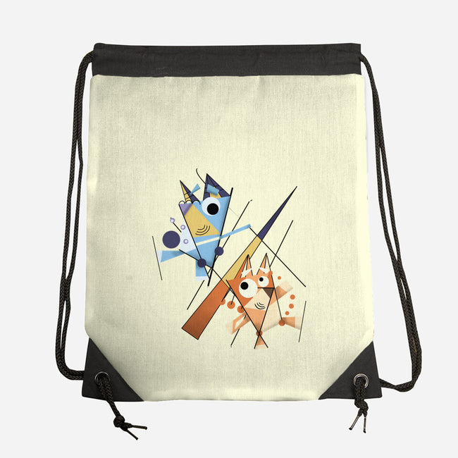 Abstract Sisters-None-Drawstring-Bag-nickzzarto