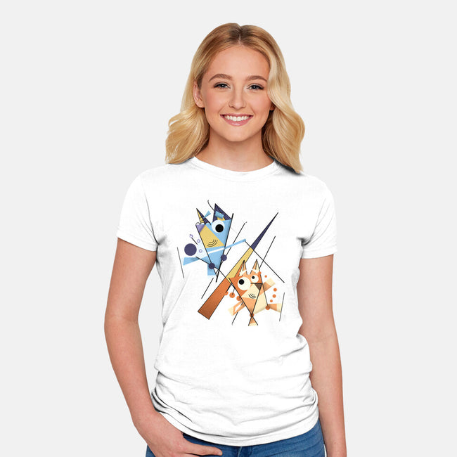Abstract Sisters-Womens-Fitted-Tee-nickzzarto