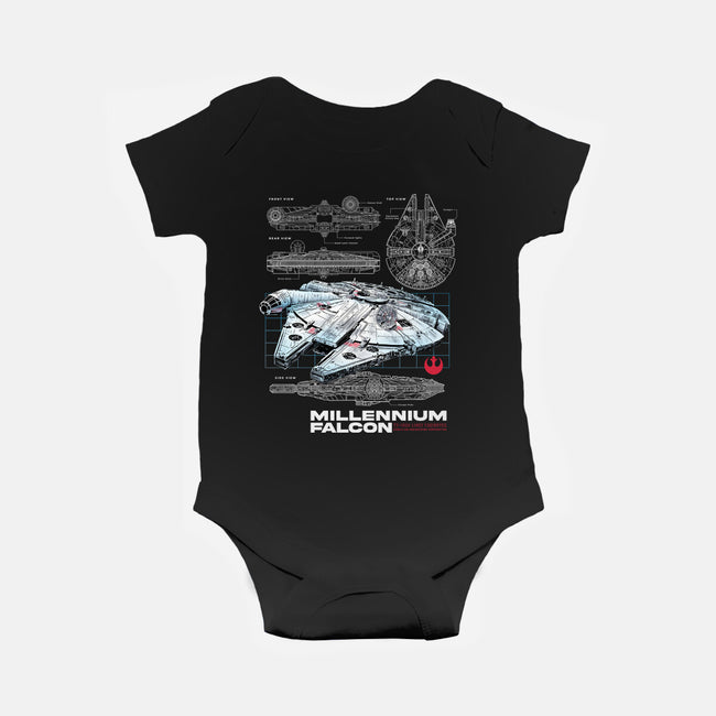 Rebel Light Freighter-Baby-Basic-Onesie-alfbocreative
