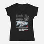 Rebel Light Freighter-Womens-V-Neck-Tee-alfbocreative