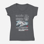 Rebel Light Freighter-Womens-V-Neck-Tee-alfbocreative