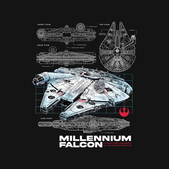 Rebel Light Freighter-None-Fleece-Blanket-alfbocreative