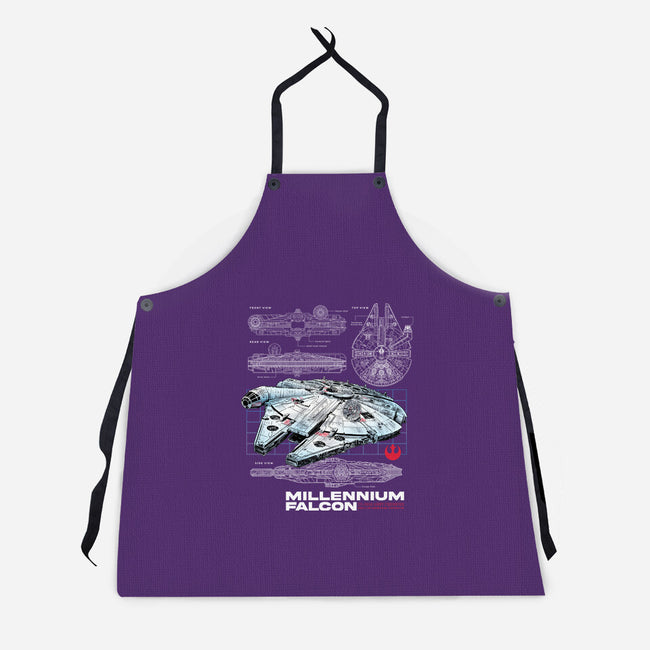 Rebel Light Freighter-Unisex-Kitchen-Apron-alfbocreative
