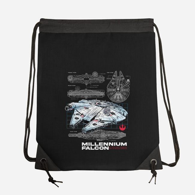 Rebel Light Freighter-None-Drawstring-Bag-alfbocreative
