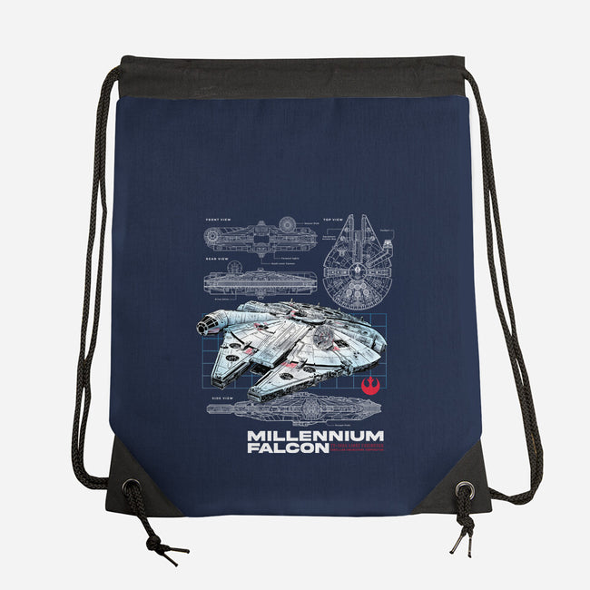 Rebel Light Freighter-None-Drawstring-Bag-alfbocreative