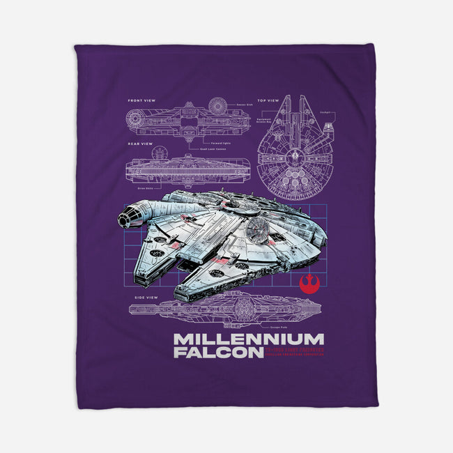 Rebel Light Freighter-None-Fleece-Blanket-alfbocreative