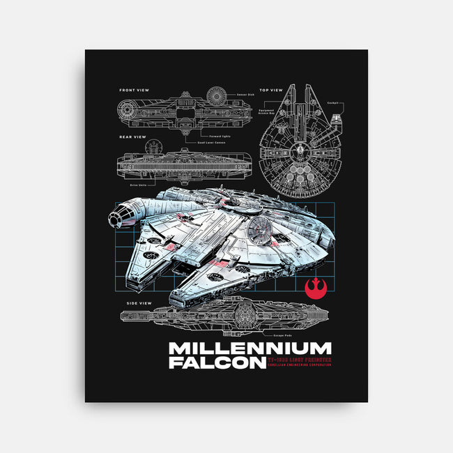 Rebel Light Freighter-None-Stretched-Canvas-alfbocreative