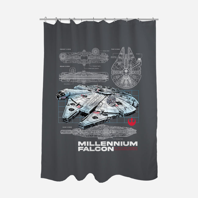 Rebel Light Freighter-None-Polyester-Shower Curtain-alfbocreative