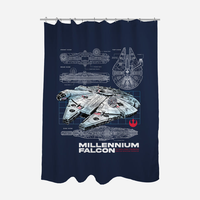 Rebel Light Freighter-None-Polyester-Shower Curtain-alfbocreative