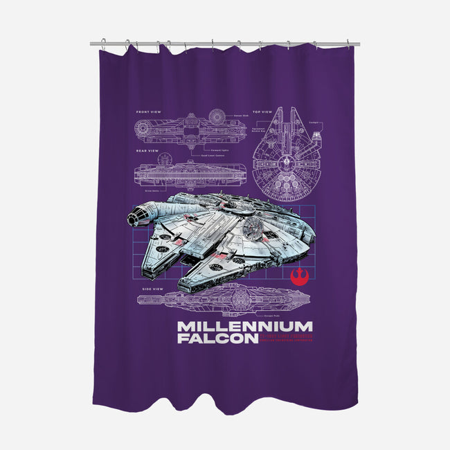 Rebel Light Freighter-None-Polyester-Shower Curtain-alfbocreative