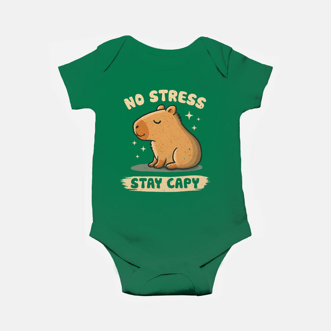 No Stress Stay Capy-Baby-Basic-Onesie-NMdesign
