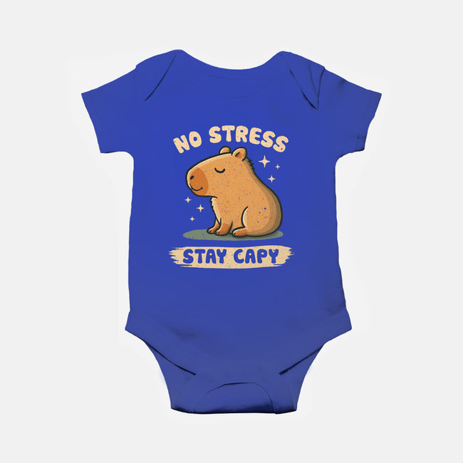 No Stress Stay Capy-Baby-Basic-Onesie-NMdesign