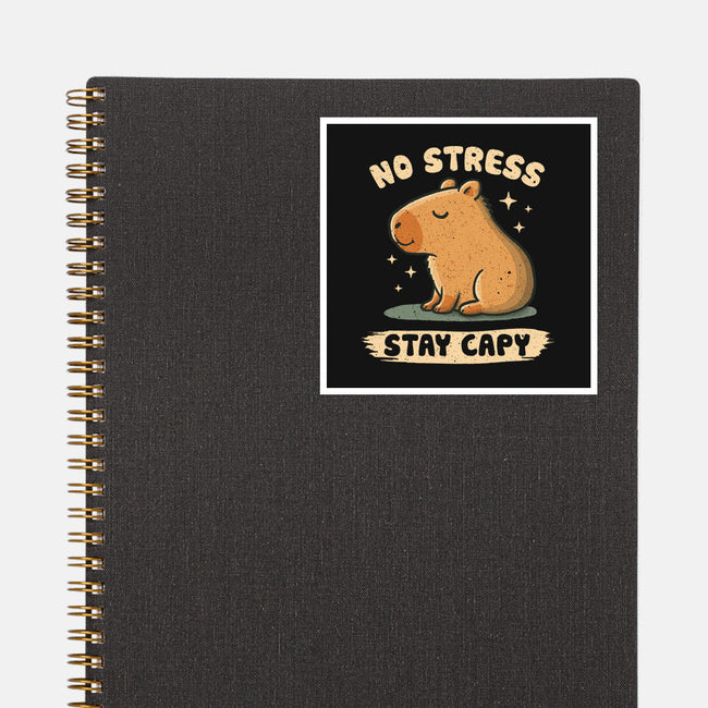 No Stress Stay Capy-None-Glossy-Sticker-NMdesign