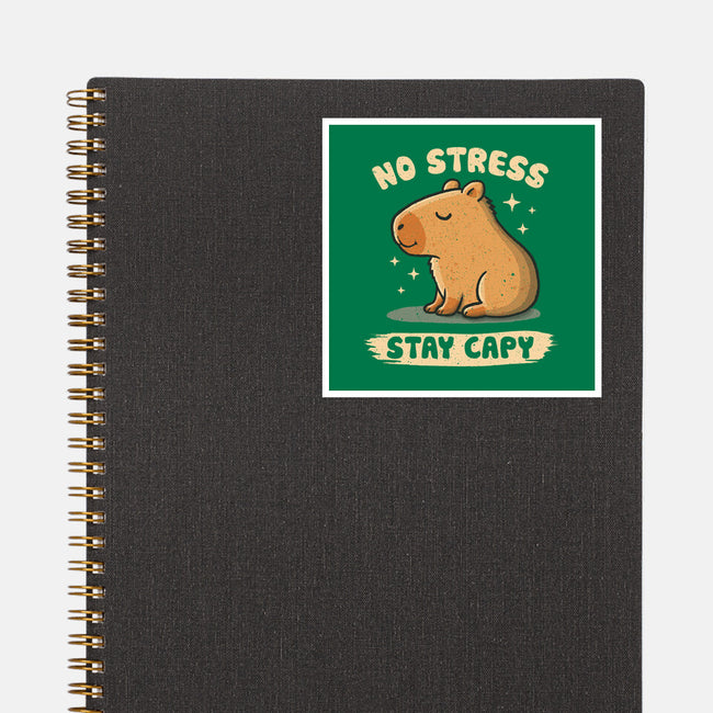 No Stress Stay Capy-None-Glossy-Sticker-NMdesign