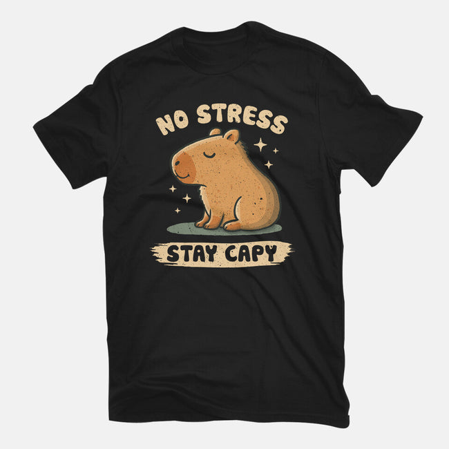 No Stress Stay Capy-Unisex-Basic-Tee-NMdesign