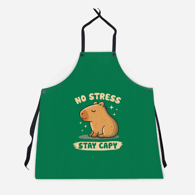 No Stress Stay Capy-Unisex-Kitchen-Apron-NMdesign