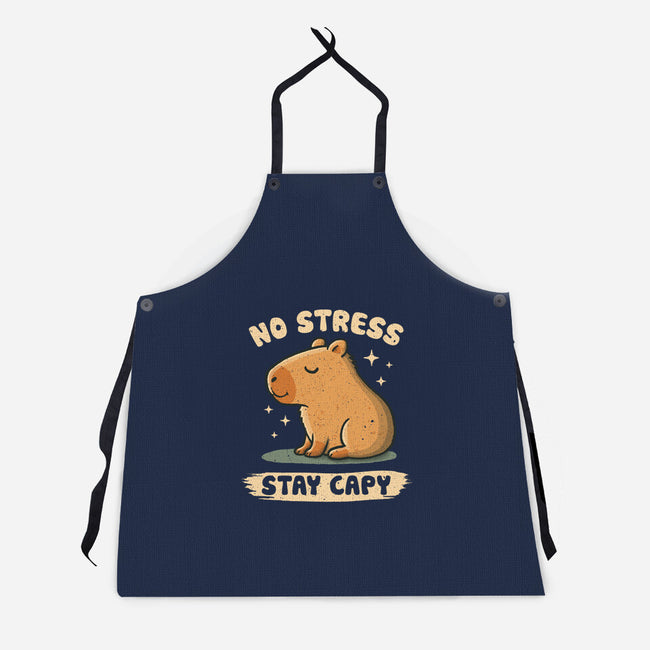 No Stress Stay Capy-Unisex-Kitchen-Apron-NMdesign