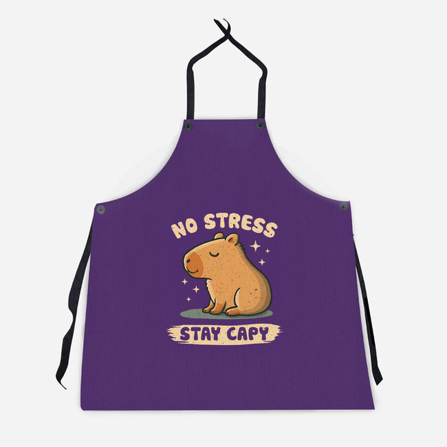 No Stress Stay Capy-Unisex-Kitchen-Apron-NMdesign