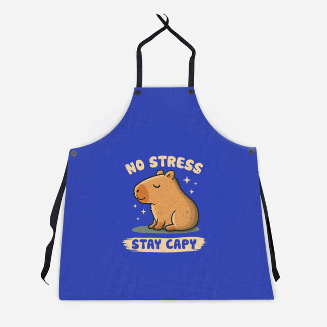 No Stress Stay Capy-Unisex-Kitchen-Apron-NMdesign