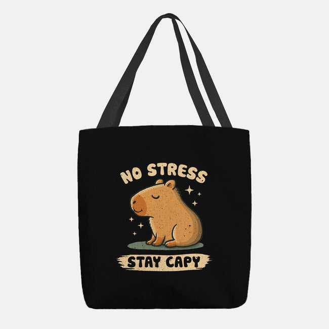 No Stress Stay Capy-None-Basic Tote-Bag-NMdesign