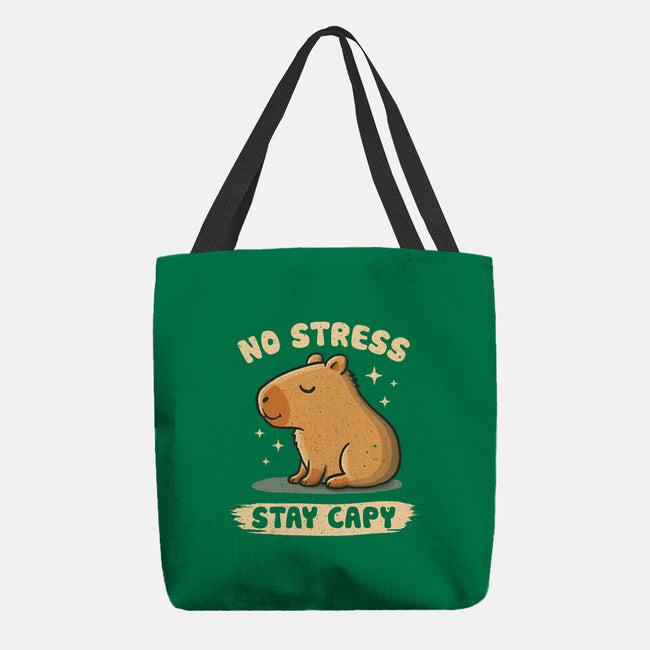 No Stress Stay Capy-None-Basic Tote-Bag-NMdesign
