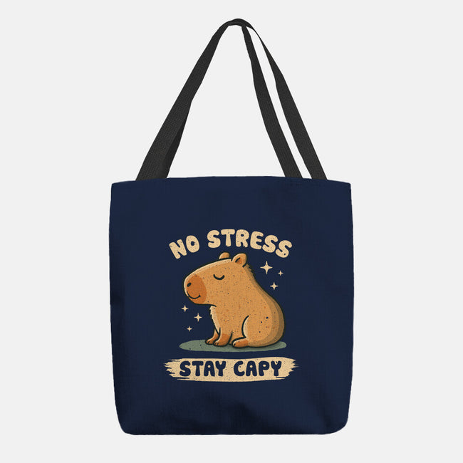 No Stress Stay Capy-None-Basic Tote-Bag-NMdesign