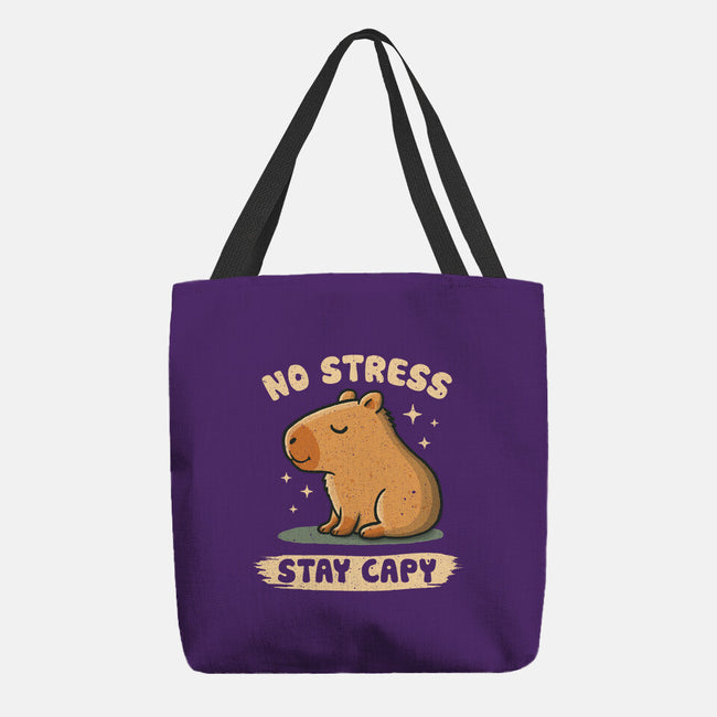 No Stress Stay Capy-None-Basic Tote-Bag-NMdesign