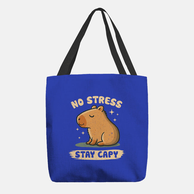 No Stress Stay Capy-None-Basic Tote-Bag-NMdesign